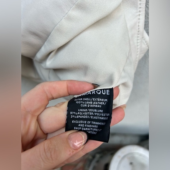 LAMARQUE Kallie Leather Vest In Bone - Picture 10 of 11